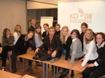 VU SA projekto „Vilniaus universiteto karjeros dienos 2011“ organizatorių komanda subūrė rekordinį pasiryžusių bendradarbiauti įmonių skaičių. Nuotr. iš VU SA arch.