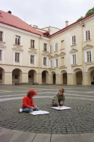 Vaikai kviečiami piešti Vilniaus universitetą