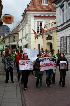 Žurnalistų eisena Vilniaus gatvėmis, Austėjos Masiokaitės nuotr.
