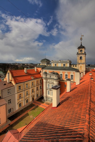 Vaizdas nuo VU stogo. Nuotraukos autorius: Raimondas Urbakavičius