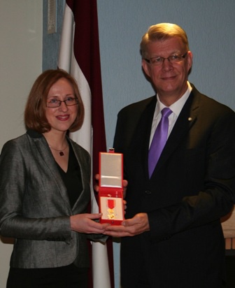 Dr. Eglė Žilinskaitė apdovanota Latvijos Respublikos Pripažinimo ordino Riterio kryžiumi