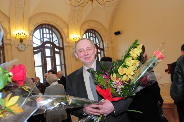 Humanitarinių ir socialinių mokslų srityje premija paskirta Marijui Arvydui Šliogeriui už darbų ciklą „Negatyvumo problema filosofijoje (1996-2009)“. V. Naujiko nuotr.