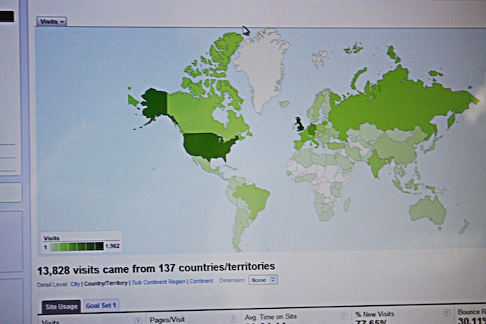 Statistika: ImpressPages.org tinklalapio lankytojai iš įvairių pasaulio šalių