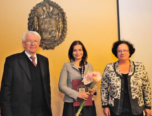 VU Komunikacijos fakulteto dokt. Laura Juchnevič gavo prof. A. Glosienės vardinę stipendiją. V. Naujiko nuotr.