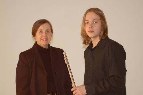 Sausio 14 d. Vilniaus universiteto Šv. Jonų bažnyčioje koncertuos vargonininkė Jūratė Landsbergytė su sūnumi, fleitininku Vytautu Oškiniu.