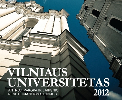 Leidinio „Vilniaus universitetas 2012. Antroji pakopa ir laipsnio nesuteikiančios studijos“ viršelis