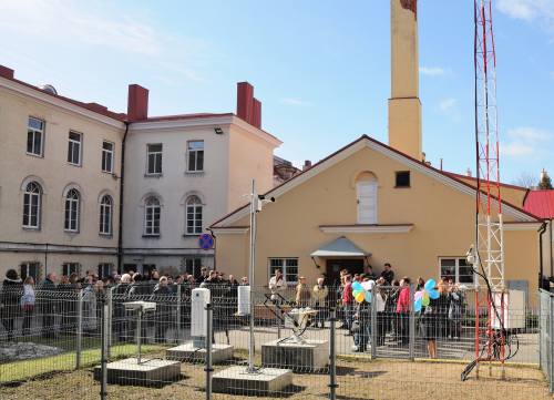 Vilniaus universitete atidaryta nauja meteorologinė stotis. V. Naujiko nuotr.