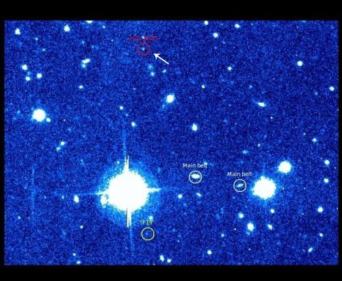 Neseniai atrastas asteroidas 2012 BX85 (2012 vasario 19 d.). R. Boyle ir V. Laugalio nuotr.