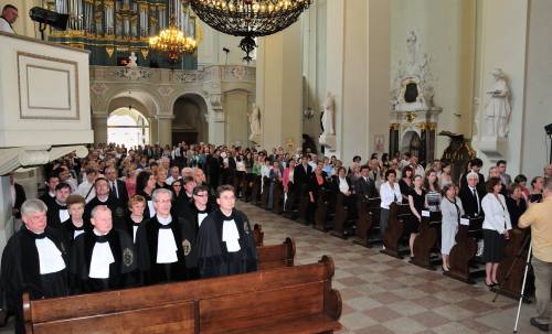Vilniaus universitete vyko tradicinė studijų metų pabaigos šventė „Finis semestri“. V. Naujiko nuotr.