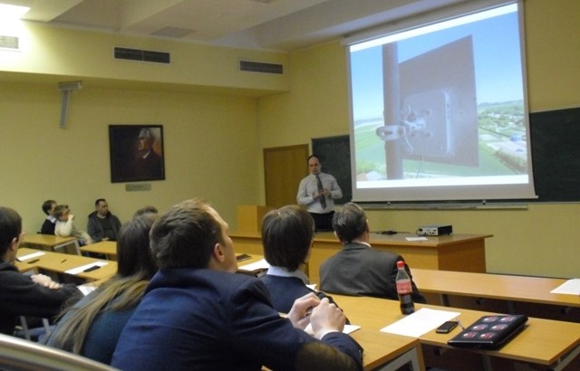 Įvadinis studentų ir „Wilibox“ atstovų susitikimas VU Fizikos fakultete. Ž. Juškytės nuotr.