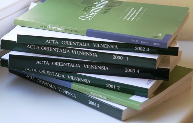 Pirmasis mokslinis orientalistikos žurnalas Baltijos šalyse – „Acta Orientalia Vilnensia“. V. Jadzgevičiaus nuotr.