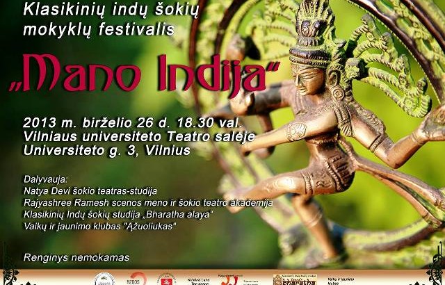 Vyks klasikinių indų šokių mokyklų festivalis „Mano Indija“