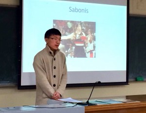 Kinų studentai rengia prezentacijas ir apie mūsų šalį. Nuotr. iš asm. archyvo